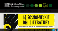 Desktop Screenshot of biblioteka.sosnowiec.pl